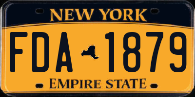 NY license plate FDA1879