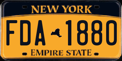 NY license plate FDA1880
