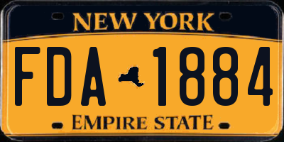 NY license plate FDA1884