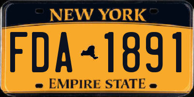 NY license plate FDA1891