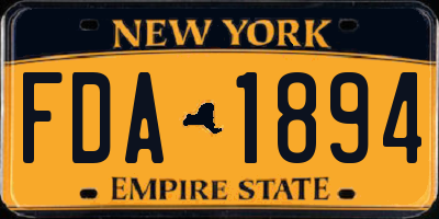 NY license plate FDA1894