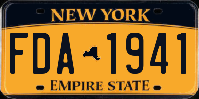 NY license plate FDA1941