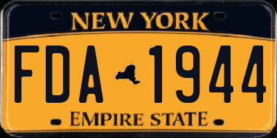 NY license plate FDA1944