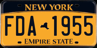 NY license plate FDA1955