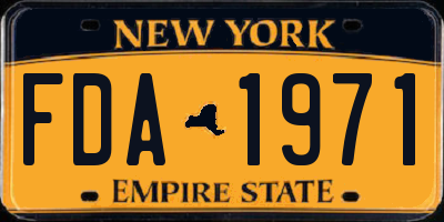 NY license plate FDA1971