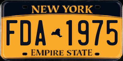NY license plate FDA1975