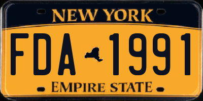 NY license plate FDA1991