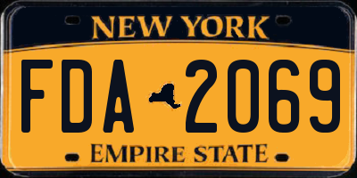 NY license plate FDA2069