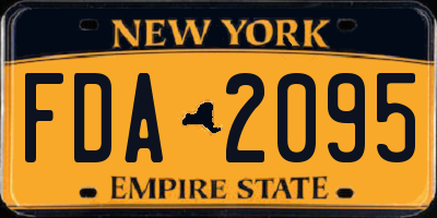 NY license plate FDA2095