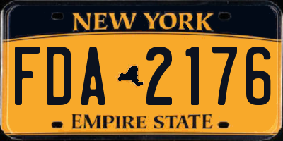 NY license plate FDA2176