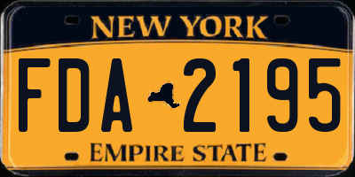 NY license plate FDA2195