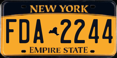 NY license plate FDA2244