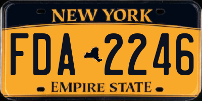NY license plate FDA2246