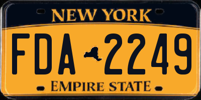 NY license plate FDA2249