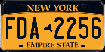 NY license plate FDA2256