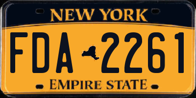 NY license plate FDA2261