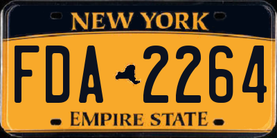 NY license plate FDA2264