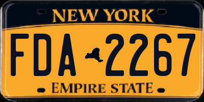 NY license plate FDA2267