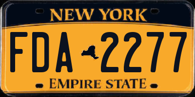 NY license plate FDA2277