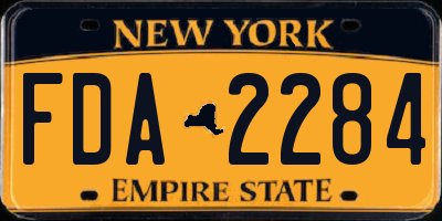 NY license plate FDA2284