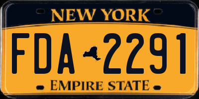 NY license plate FDA2291