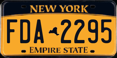NY license plate FDA2295