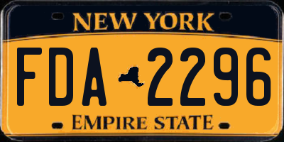 NY license plate FDA2296