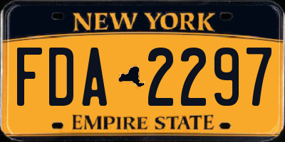 NY license plate FDA2297