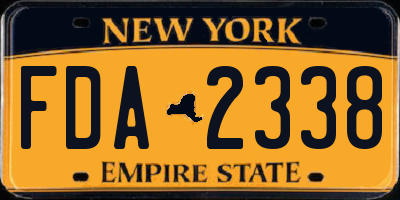 NY license plate FDA2338