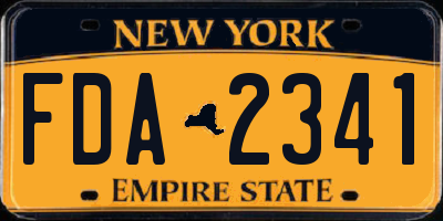 NY license plate FDA2341