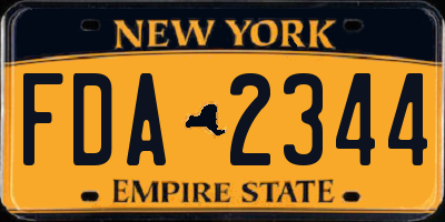 NY license plate FDA2344