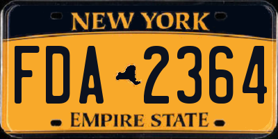 NY license plate FDA2364