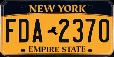 NY license plate FDA2370
