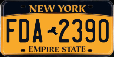 NY license plate FDA2390