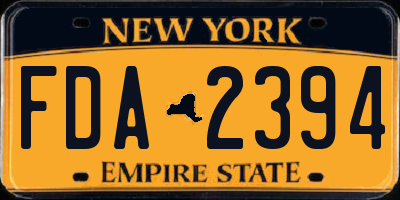 NY license plate FDA2394
