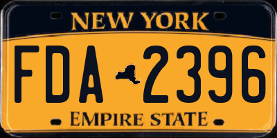 NY license plate FDA2396