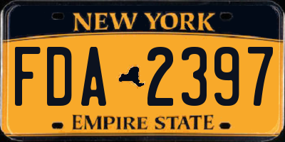 NY license plate FDA2397