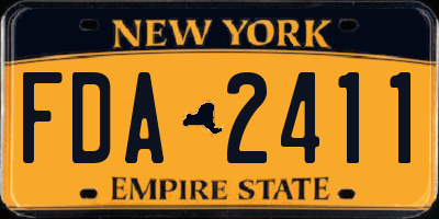 NY license plate FDA2411