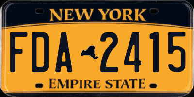 NY license plate FDA2415