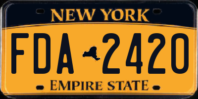 NY license plate FDA2420