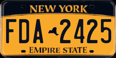 NY license plate FDA2425