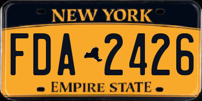 NY license plate FDA2426