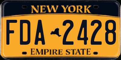 NY license plate FDA2428