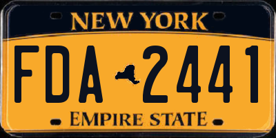 NY license plate FDA2441