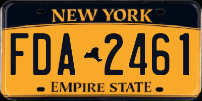 NY license plate FDA2461