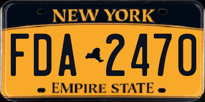 NY license plate FDA2470