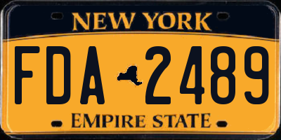 NY license plate FDA2489