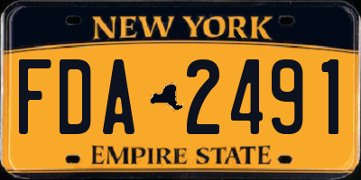 NY license plate FDA2491