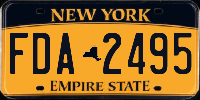 NY license plate FDA2495