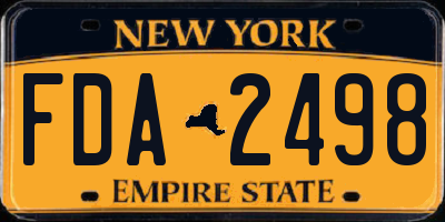 NY license plate FDA2498